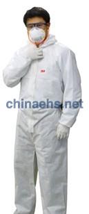 3M 4620 白色帶帽連體防護(hù)服(Type5&6類(lèi)防護(hù))