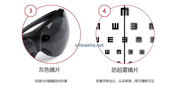 3M 10435 中國款流線型防護(hù)眼鏡（灰色鏡片，防霧）